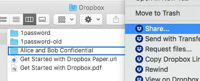  Share encrypted Dropbox folder with Bob 